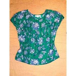 LOFT, sleeveless, polyester/rayon top.